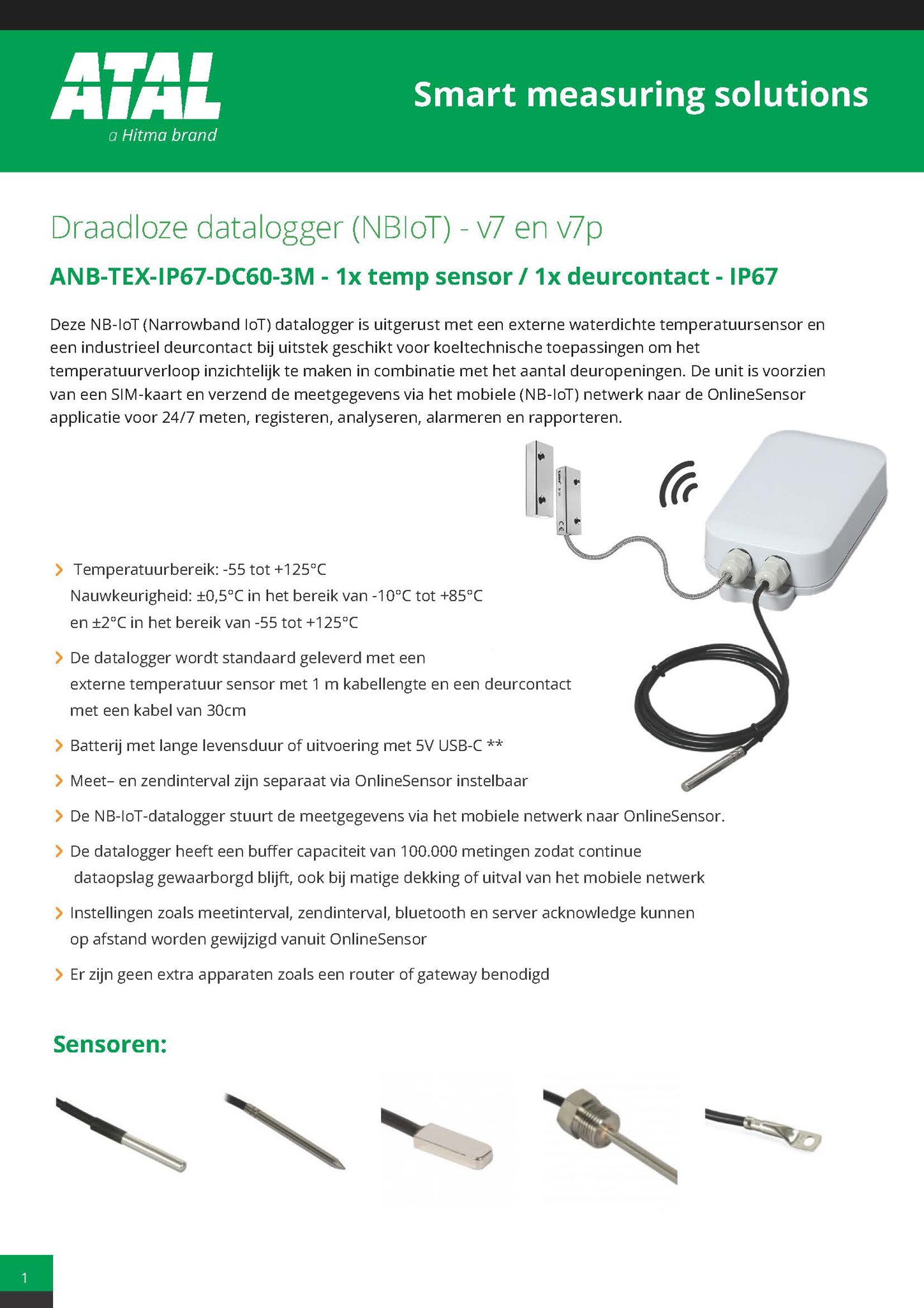 Datasheet ANB-TEX-IP67-DC60-3M